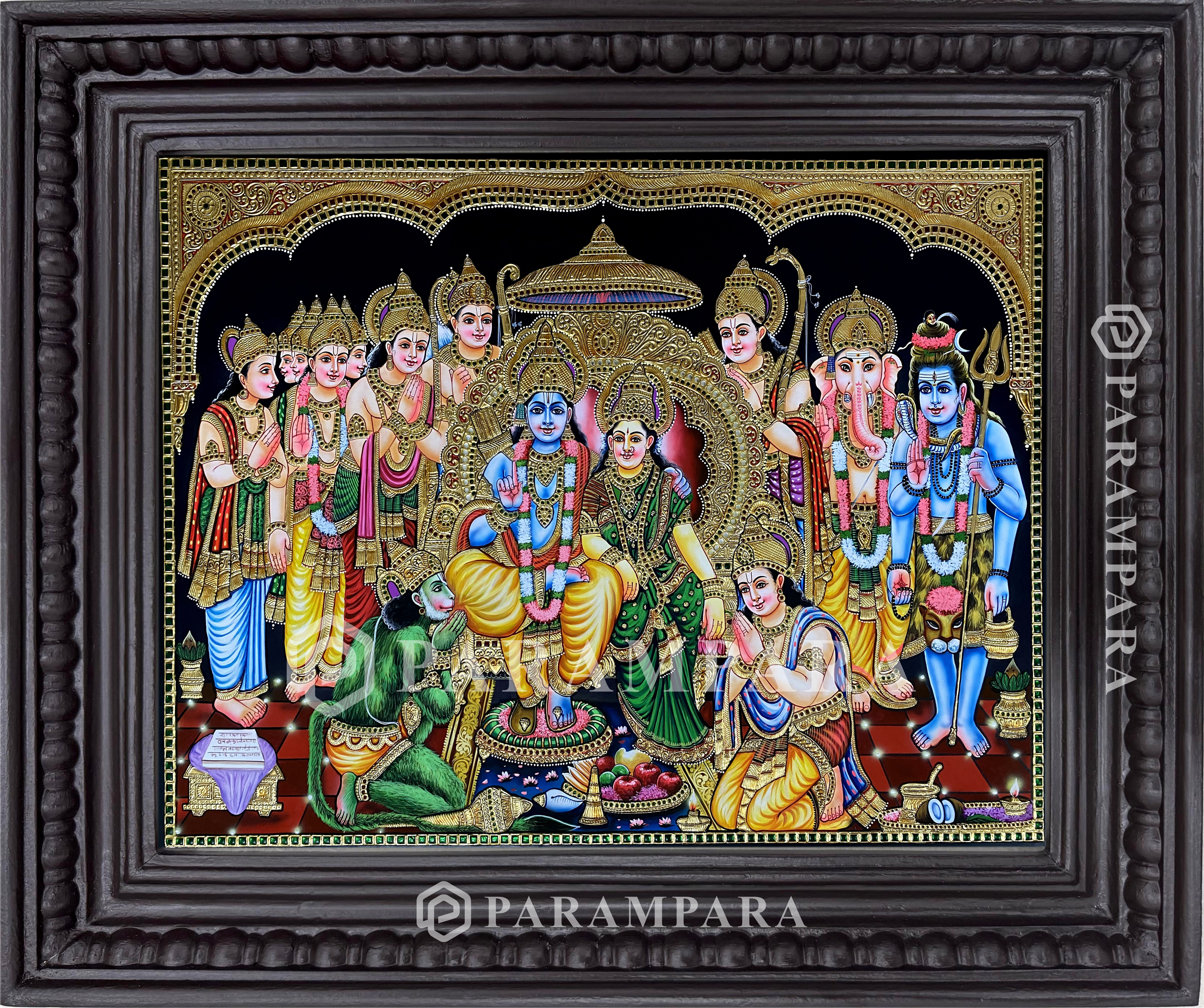 Rama Pattabhishekam — Tanjore Painting